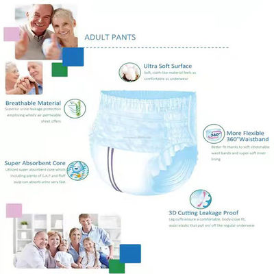 부드럽고 숨쉬는 Nowoven Frabic Top Sheet Adult Pull Up Softball Pants OEM 직결 거래
