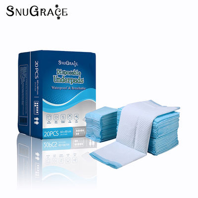 6 PLY SNUGRACE 슈퍼 흡수성 불결성 성인 아래 패드 침대용 일회용 소변
