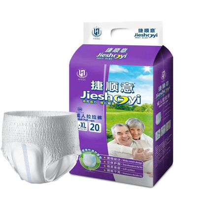 높은 흡수성 성인 유니섹스 팬티 부드러운 직물 상단 시트를 가진 기저귀