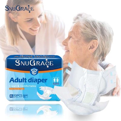 인쇄된 SNUGRACE 비취 방지 칩 성인 기저귀 70-250g 두꺼운 여성 기저귀 인쇄
